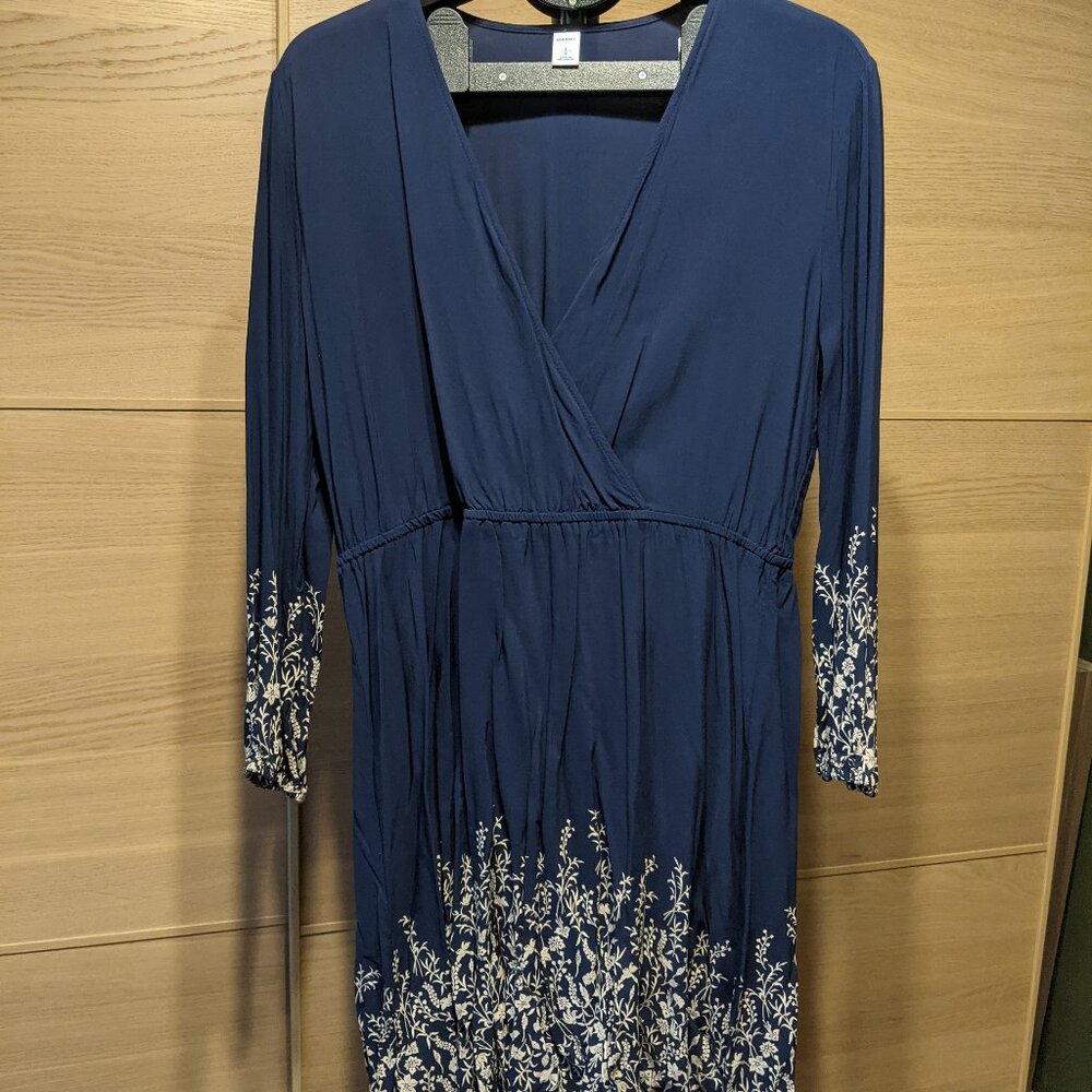 Old Navy blue faux wrap dress